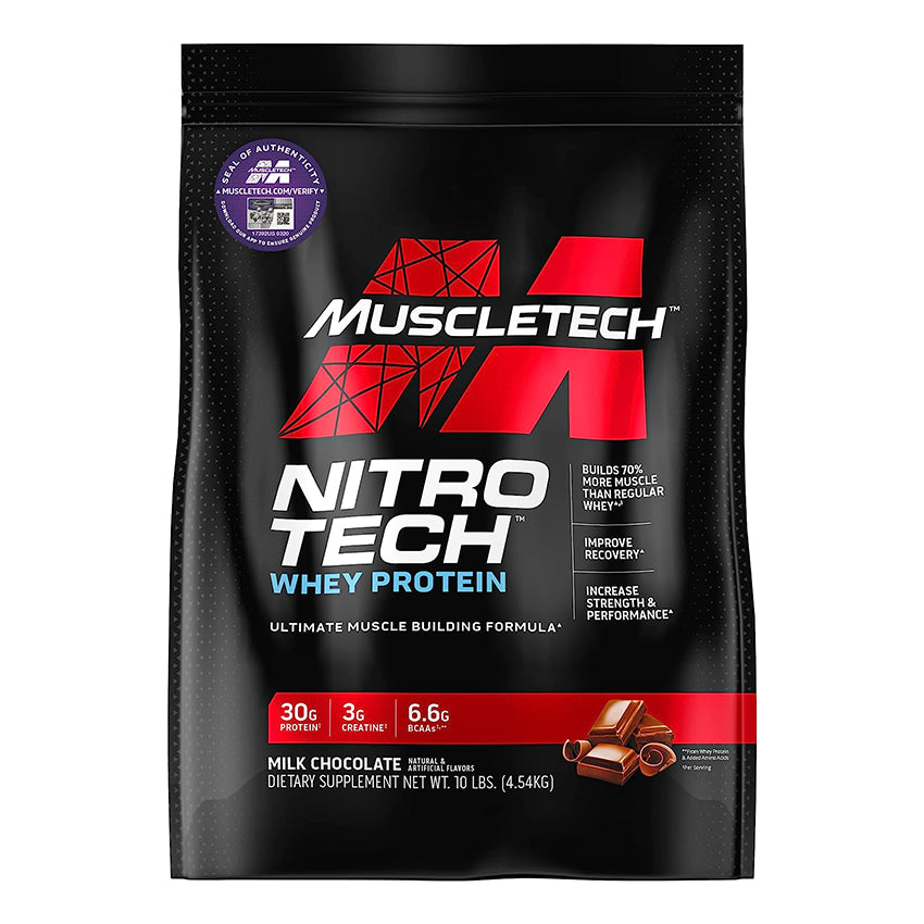 Muscletech Nitro-Tech Whey Protein 10 lbs Bag Whey Protein