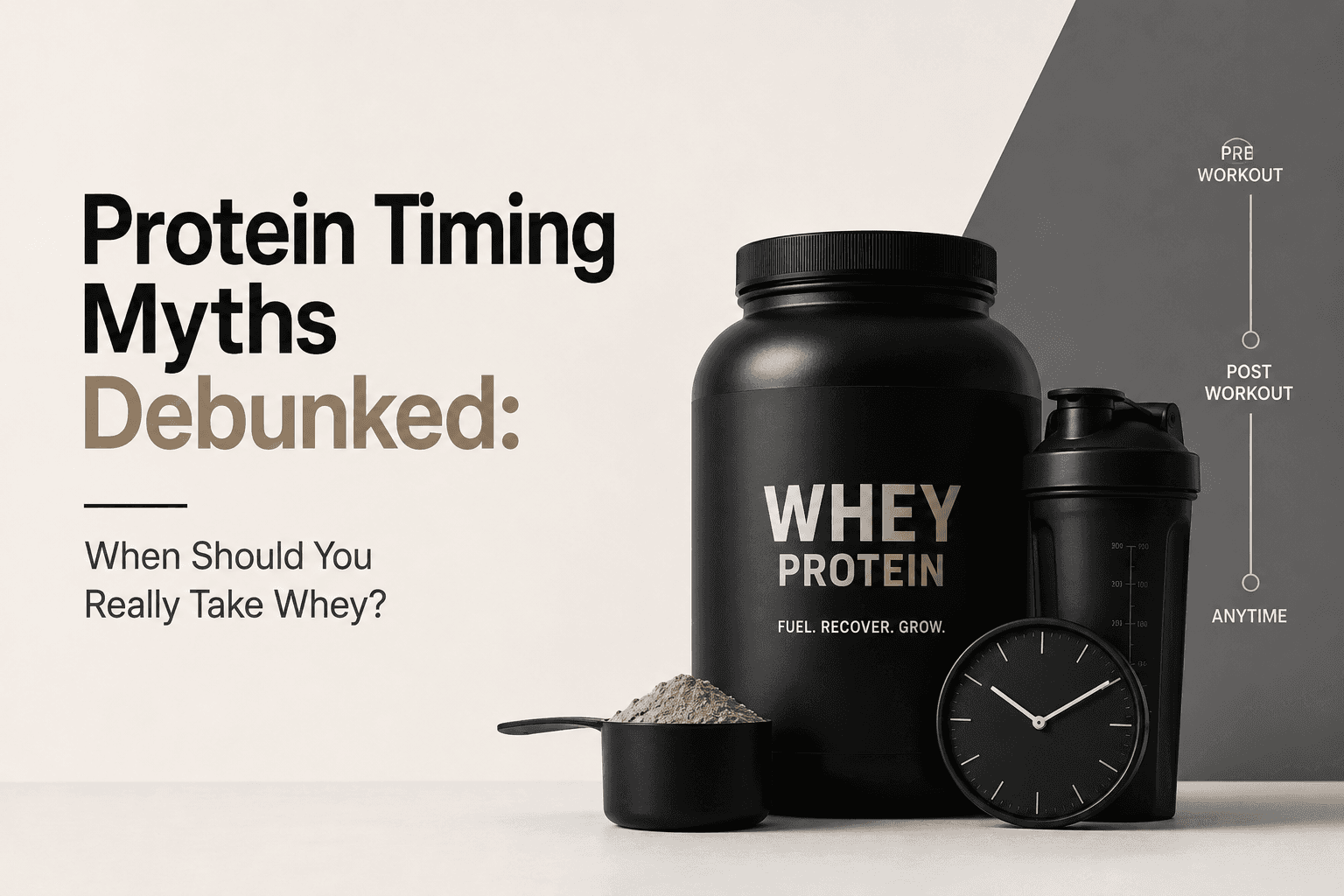 Scoop of whey protein powder for post-workout nutrition