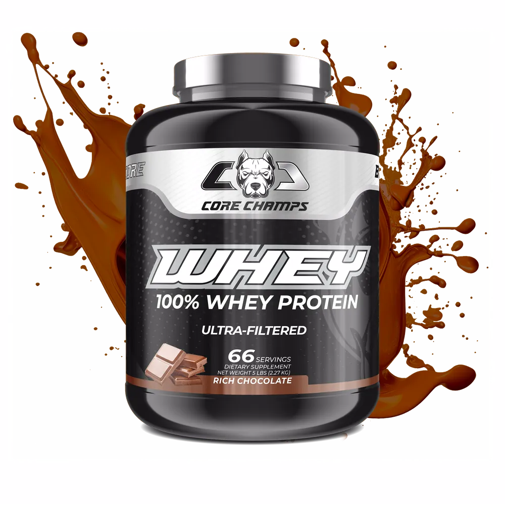 Core Champs WHEY 100% Whey Protein, 5 LBS rich chocolate