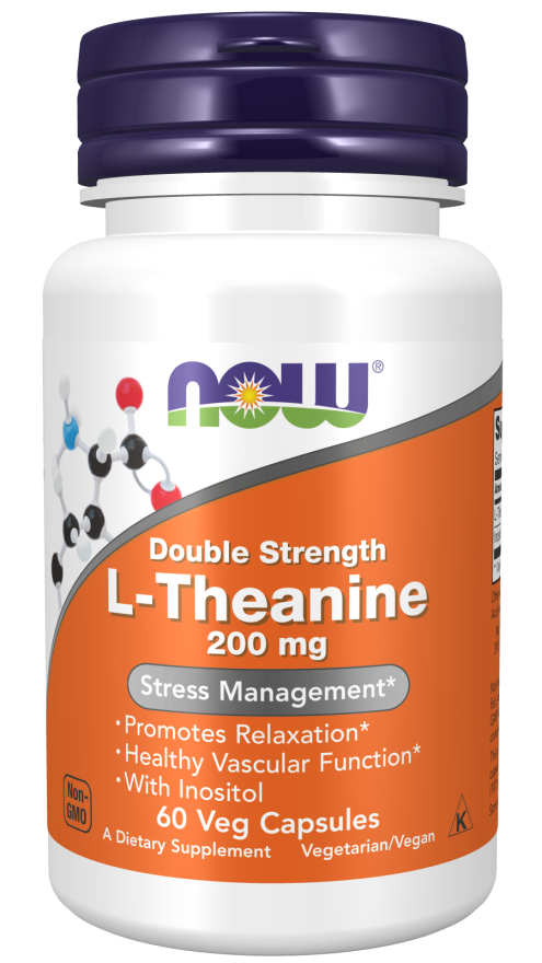 NOW FOODS L-THEANINE, DOUBLE STRENGTH 200 MG