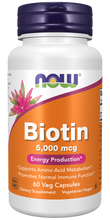 NOW FOODS BIOTIN 5,000 MCG 60 VEG CAPSULES