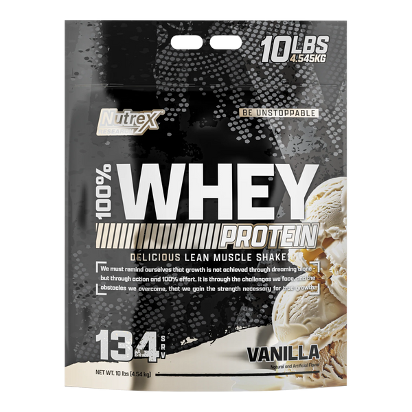 Nutrex 10lb Whey Protein 4.54 Kg - Premium Protein Powder - 134 Serving
