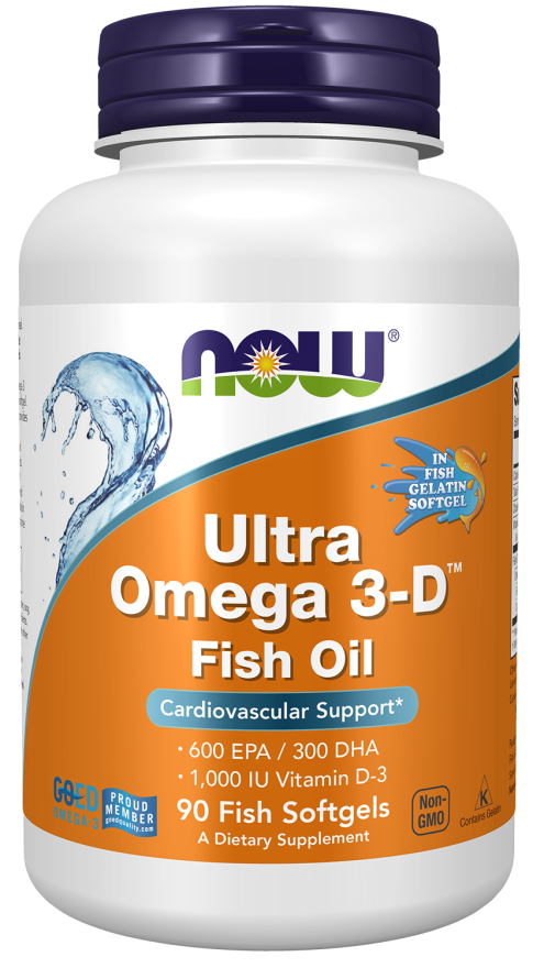 NOW FOODS ULTRA OMEGA 3-D™ FISH OIL (FISH GELATIN) FISH 90 SOFTGELS