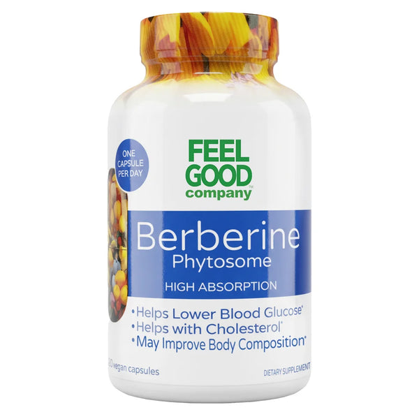 Feel Good Superfoods Berberine Phytosome High Absorption, 120 Vegan Capsules