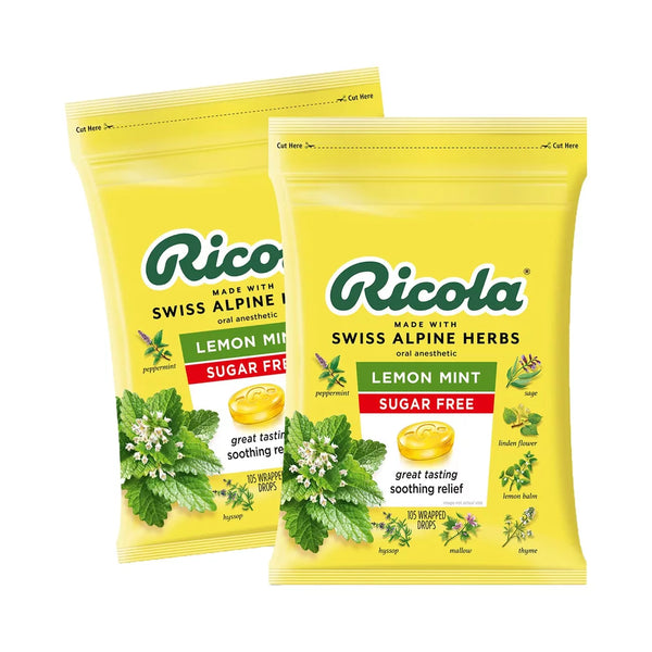 Ricola Sugar Free Lemon Mint Cough Drops, 210 Drops