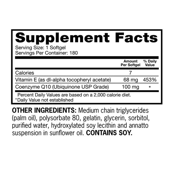 Qunol Ultra CoQ10 100 mg 180 Softgels