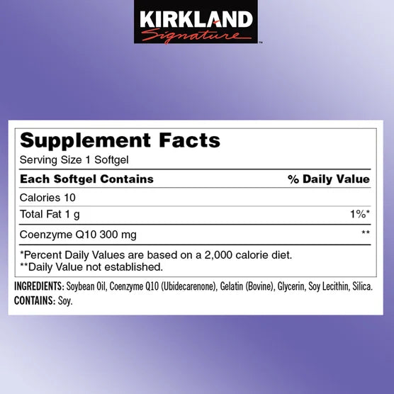 Kirkland Signature CoQ10 300 mg 100 Softgels