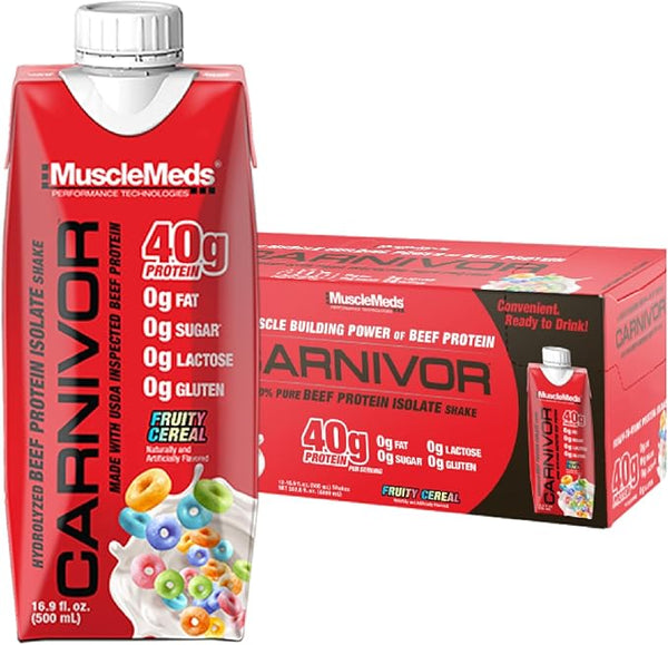 Musclemeds Carnivor RTD Beef Protein Isolate Shake Pack of 12