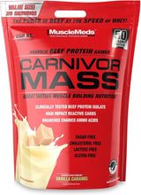 Musclemeds Carnivor Mass 10 lbs Bag Beef Protein Mass Gainer
