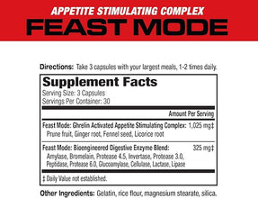 Musclemeds Feast Mode Appetite Stimulating Weight Gain 90 Capsules