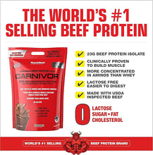 Musclemeds Carnivor Beef Protein Isolate 100 Servings Bag 100% Beef Protein