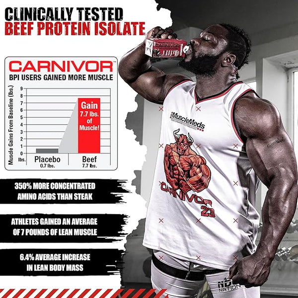 Musclemeds Carnivor RTD Beef Protein Isolate Shake Pack of 12