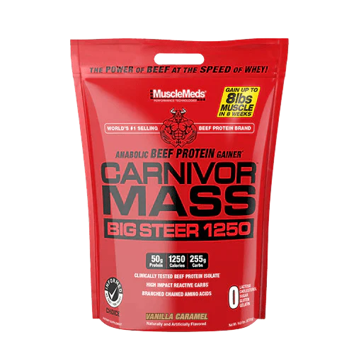 Musclemeds Carnivor Mass Big Steer 1250 Bag Beef Protein