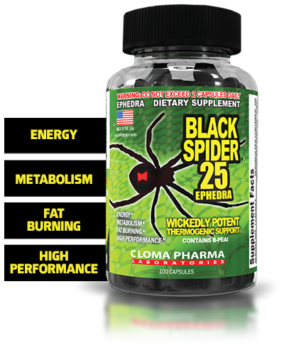 Cloma Pharma Black Spider - Fat Burning Venom 100 Tablets