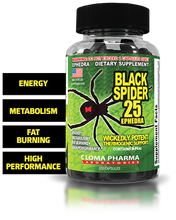 Cloma Pharma Black Spider - Fat Burning Venom 100 Tablets