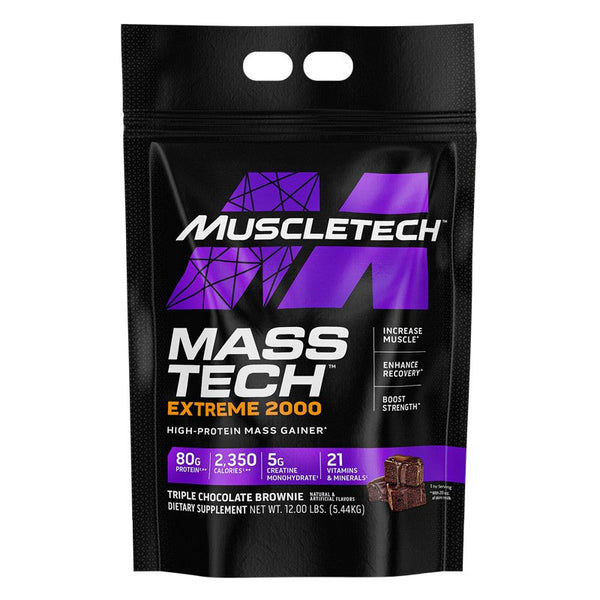 Muscletech Mass-Tech Extreme 2000 12 lbs High-Protein Mass Gainer MUSCLETECH
