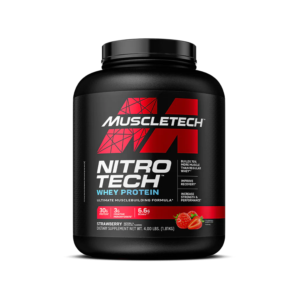 Muscletech Nitro-Tech Whey Protein 4 lbs Whey Protein with Creatine