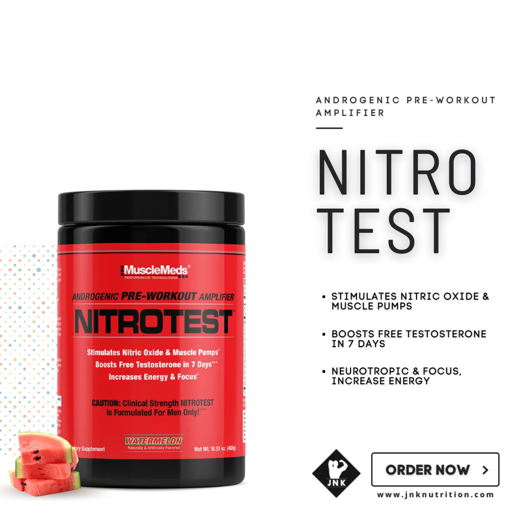 MUSCLE MEDS NITROTEST Androgenic Pre-workout Amplifier freeshipping - JNK Nutrition