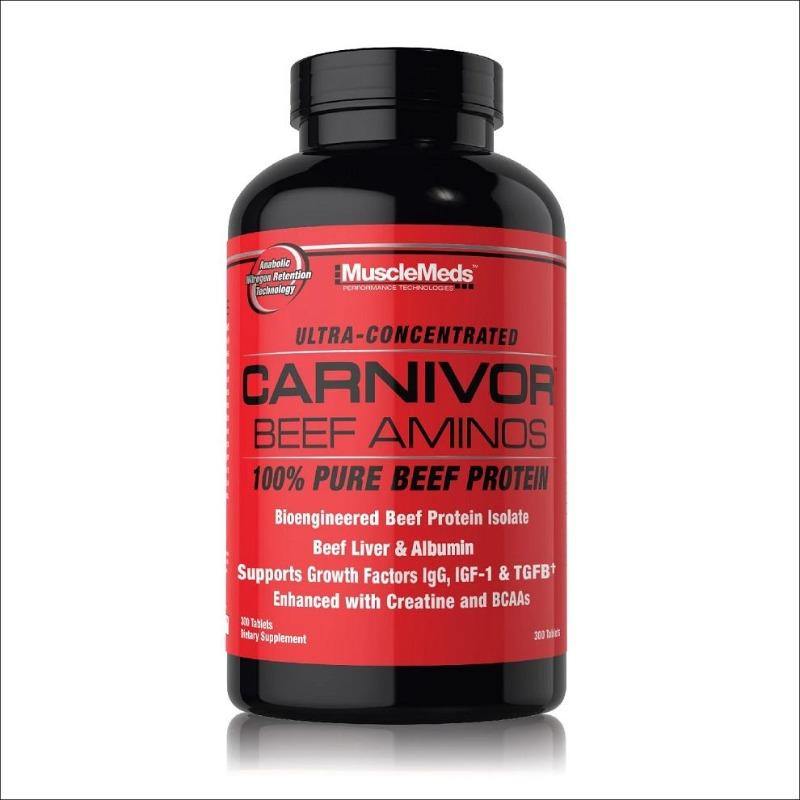 MUSCLE MEDS CARNIVOR BEEF AMINO 300 TAB freeshipping - JNK Nutrition