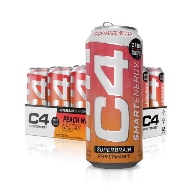 Cellucor C4 Smart Energy - Carbonated Ready To Drink 16OZ - Peach Mango
