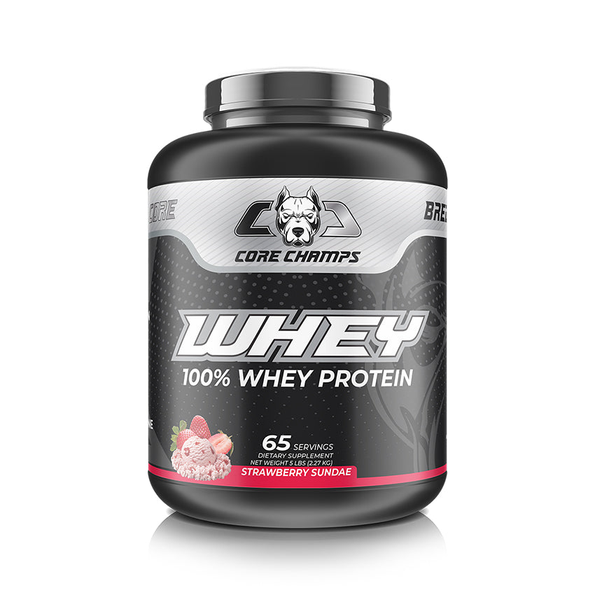 Core Champs Whey 100% Whey Protein 65 Servings Improved Formula