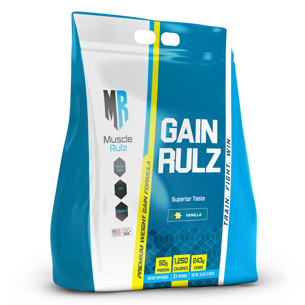 Muscle Rulz Gain Rulz 50 Gram Protein Advance Mass Gainer 16 lbs