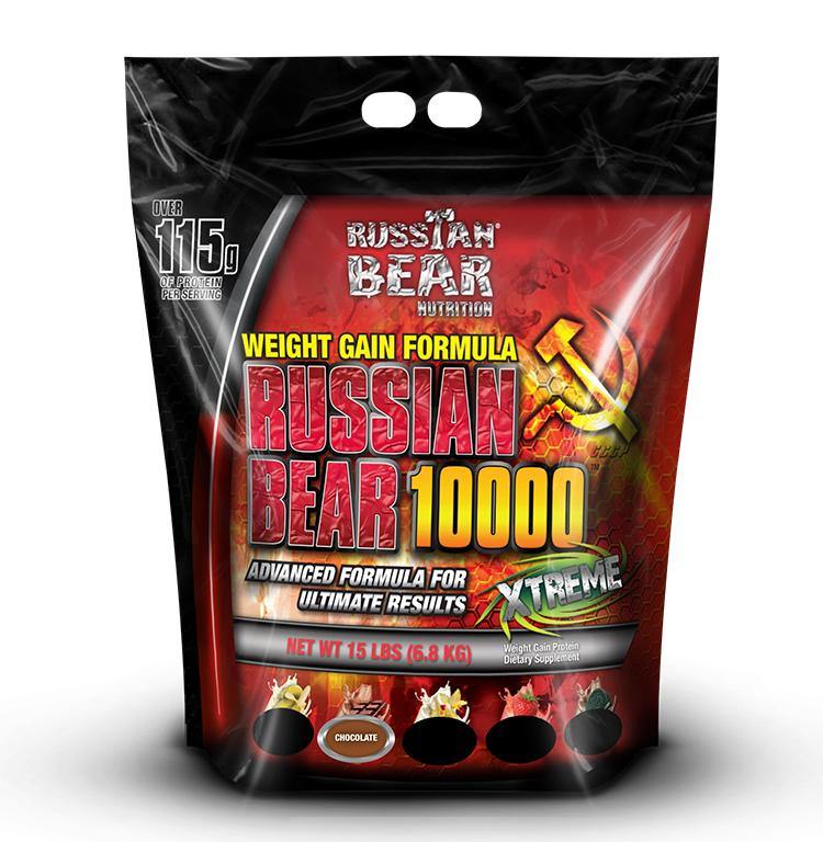 RUSSIAN BEAR 10000 WEIGHT GAINER BAG CHOCOLATE 15LB freeshipping - JNK Nutrition